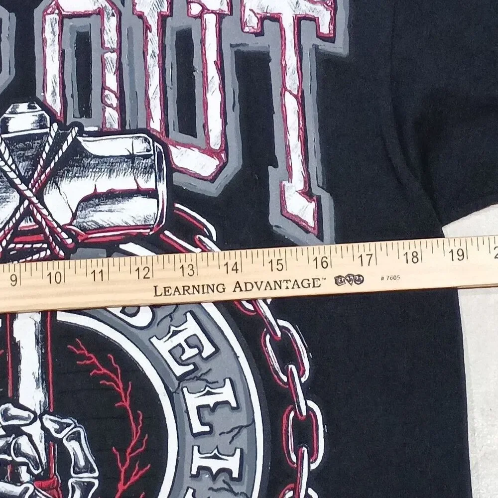 UFC Tapout T Shirt Mens Sz L Black Believe Discipline Respect Grudge Emo Graphic